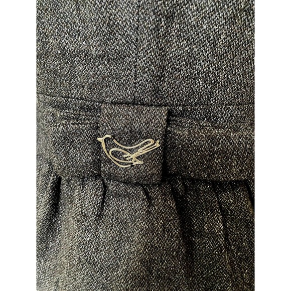 Manoush Anthro Tweed Blazer Jacket Button Bird Embellished Detail Gray 4… - Picture 6 of 8